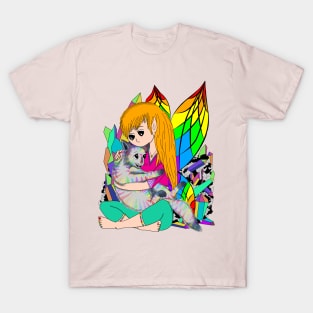 Rainbow Quartz Crystal Fairy T-Shirt